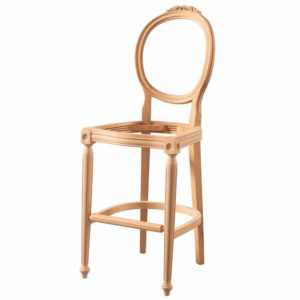 дървен стол за бар в старинен стил