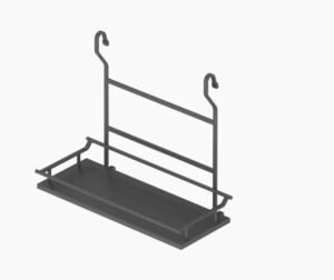 Единична дървена поставка за подправки - Антрацит