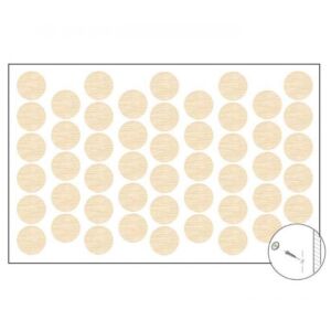 Самозалепваща тапа за покриване на винт Бяла Бреза