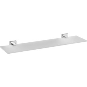 Стъклен рафт за баня FALA QUAD, хром, 520 мм