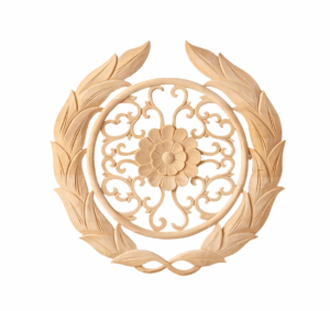 Дървен Орнамент за Декорации, дървена апликация за мебели