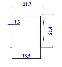 Алуминиева кант дръжка П образен профил