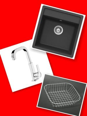 Комплект мивка,смесител и гевгир