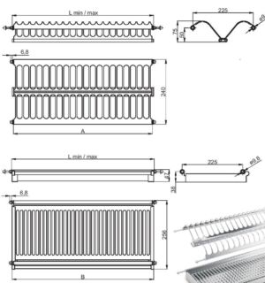 Отцедник, Сушилник за вграждане в кухненски шкаф на 2 реда модел INOX