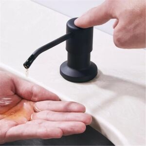 Дозатор за течен сапун за вграждане в мивка - Черен Мат