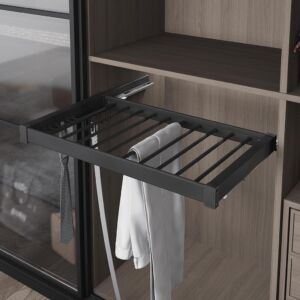 Изтеглящ механизъм за панталони с водачи Blum, Антрацит Starax