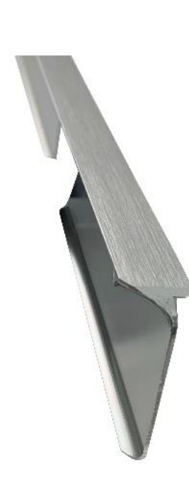 Лайсна за плот 4 см А/Р право криво ИНОКС