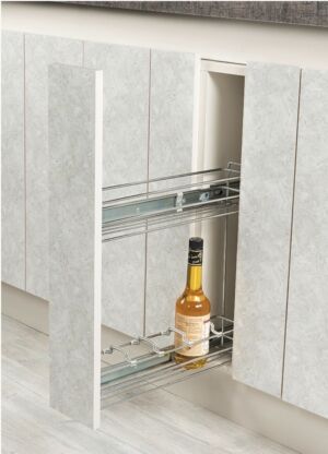 Кошница за бутилки STARAX, хром с водачи BLUM