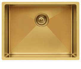 Кухненска мивка от неръждаема стомана в розово злато