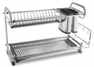 Неръждаем Отцедник Сушилник за чаши и чинии с тавичка модел inox