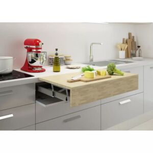 Изтеглящ механизъм за допълнителен плот, маса с изравняване, Opla Top