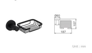Поставка за Сапун - Черен Мат