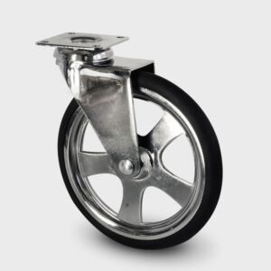 колелце Въртящо Хром Ф105/h121 мм/30 kg с Планка 50 x 50