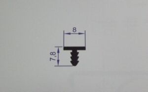Т образна лайсна Кант набивен с нут 8мм
