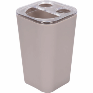 Чаша за четки за зъби FALA, CUBOID, PVC, бежова