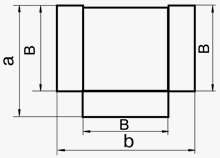 Тройник за плосък въздуховод 60/204