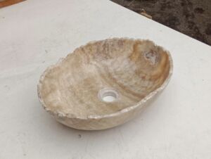 Дизайнерска Мивка Купа за Баня от Индонезийски ОХРА Оникс