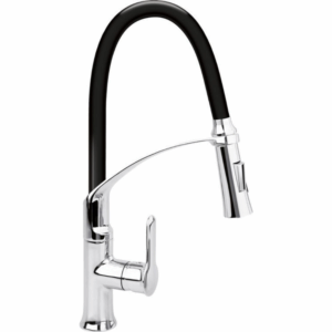 Кухненски смесител с гъвкава лебедка (чучур) FALA 2, черен Кухненски смесител с гъвкава лебедка (чучур) FALA 2, черен