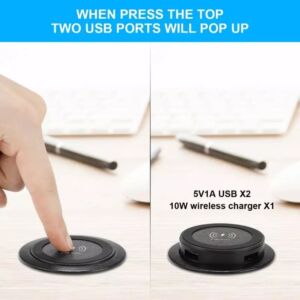 Wifi, Wirеless Универсално зарядно устройство за телефон за вграждане в плот с poush отваряне