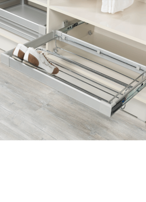 АЛУМИНИЕВО ЧЕКМЕДЖЕ ЗА ОБУВКИ ПЛАВНО ПРИБИРАНЕ