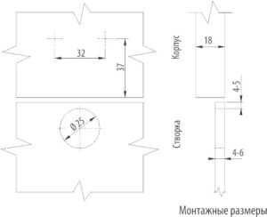 Мебелна панта за Стъкло ниско рамо (покрит кант) GTV