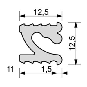 Алуминиеви Профили за вкопаване за стенна система модел nr 03101605