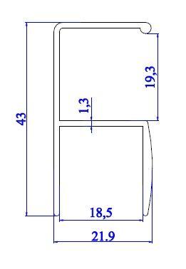Алуминиева кант дръжка У образна