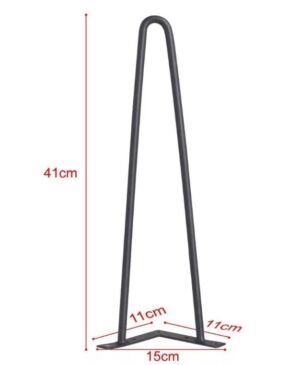 Крака за маса 41 см в черен мат