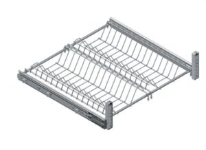 Чекмедже за чинии плавно прибиране с планка за захващане за чело