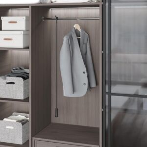 Телескопичен Стик за Закачалки, Антрацит, Starax