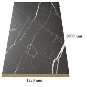 2266 супер мат Черен Мрамор - 18 мм МДФ с ПВЦ покритие