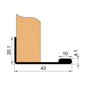 Алуминиева кант дръжка L образна