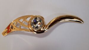 Мебелна Дръжка Златна с Кристал