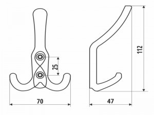 Закачалка за Мебели в цвят сребро