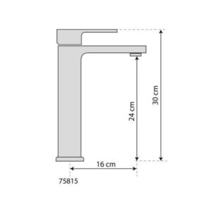 Смесител за мивка FALA RETRO BLACK HI 3