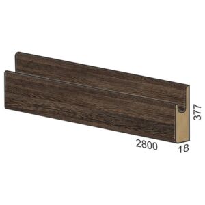 377 мм панел MDF вкопана дръжка – 1184 Тъмно дървесно