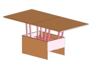 Механизъм за разгъване - сгъване на маса