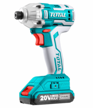 Акумулаторен ударен безчетков винтоверт TOTAL Industrial BL, 1/4", 20 V, 2 х 2 Ah
