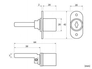 Мебелна ключалка с централно заключване ( 3 чекмеджета)