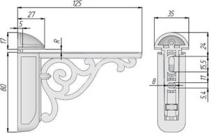Рафтоносач за Стъкло и ПДЧ до 18 мм - Антик Злато