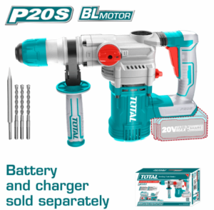 Акумулаторен безчетков перфоратор TOTAL INDUSTRIAL, SDS+, 20V, без батерия