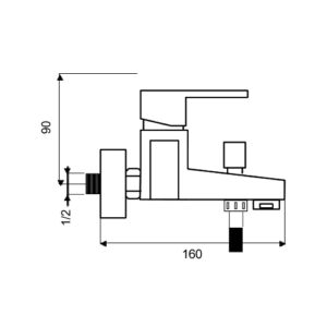 Смесител Душ за Баня модел TW 101