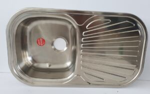 Мивка за Кухня за вграждане с малък отцедник модел EX 152 - ПРОДУКТ С ТРАНСПОРТЕН ДЕФЕКТ !!!