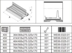едноредов отцедник за вграждане комбиниран