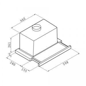 Аспиратор за вграждане Бял Pyramis TURBO