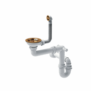 Сифон за Кухненска Мивка в цвят Розово Злато