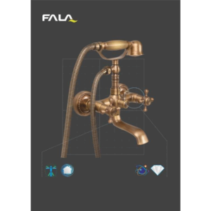 Смесител за баня с душ слушалка FALA RETRO BRONZE 1