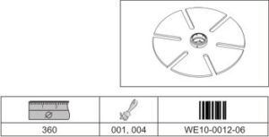 Кръгла полица чаши стъклена