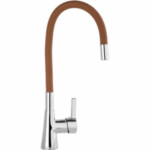 Кухненски смесител с гъвкава лебедка (чучур) FALA, кафяв