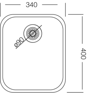 Мивка за вграждане под плот модел EX 005 Мивка за вграждане под плот модел EX 005